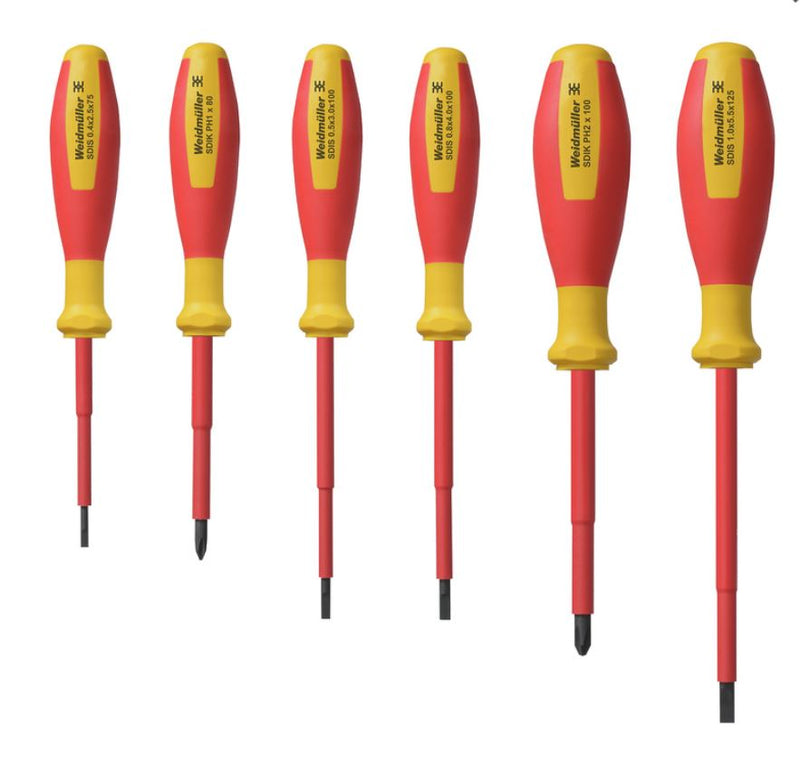 Weidmuller Juego De 6 Desarmadores C/Aisl Sdis 25-55/Ph1/2 SKU: 9009730000