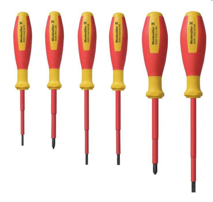 Weidmuller Juego De 6 Desarmadores C/Aisl Sdis 25-55/Ph1/2 SKU: 9009730000