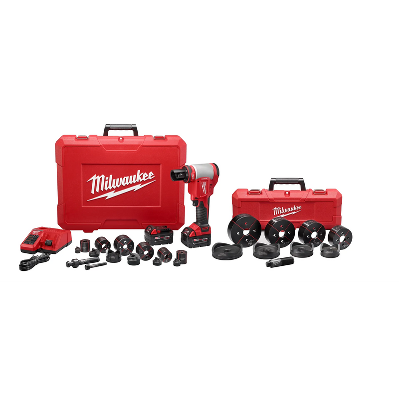 MILWAUKEE SACABOCADOS DE 10T M18 KIT DE 1/2'' A 4''