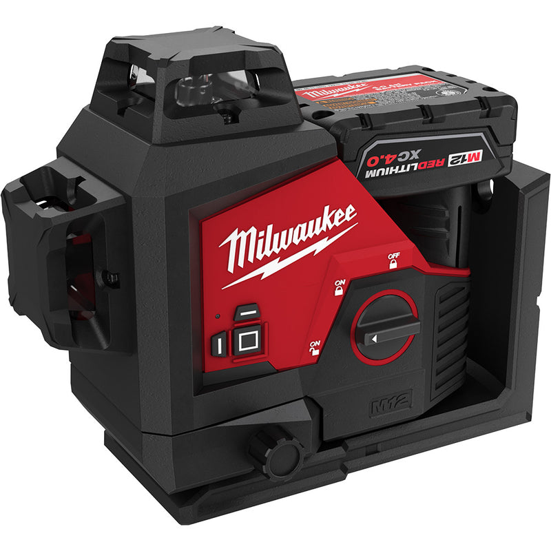 MILWAUKEE LASER VERDE DE 3 PLANOS 360 M12-KIT