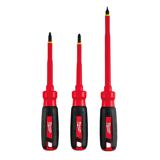 MILWAUKEE DESARMADORES INSULADOS 1000V 3 PZAS