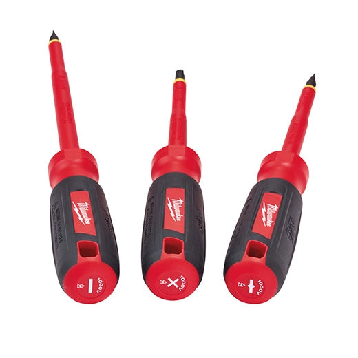 MILWAUKEE DESARMADORES INSULADOS 1000V 3 PZAS