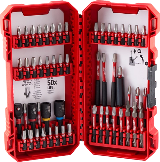 MILWAUKEE SET DE PUNTAS DE IMPACTO SHOCKWAVE DE 54 PIEZAS