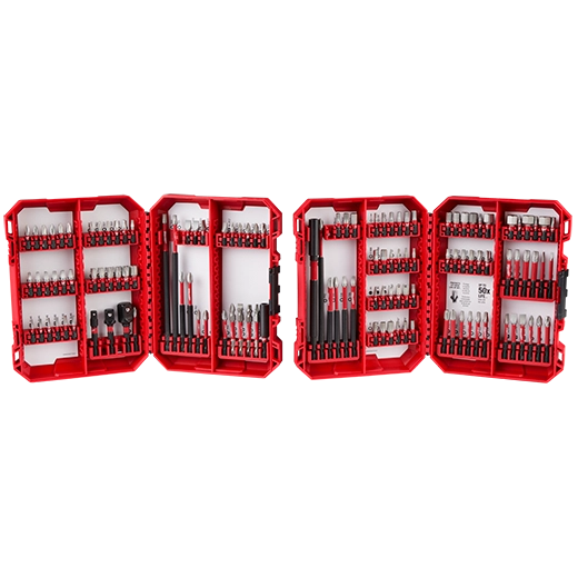MILWAUKEE SET DE PUNTAS DE IMPACTO SHOCKWAVE DE 124 PIEZAS