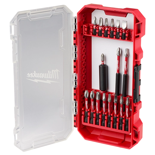 MILWAUKEE JUEGO DE 18 PIEZAS PUNTAS PHILLIPS PLANAS TORX CUADRADAS