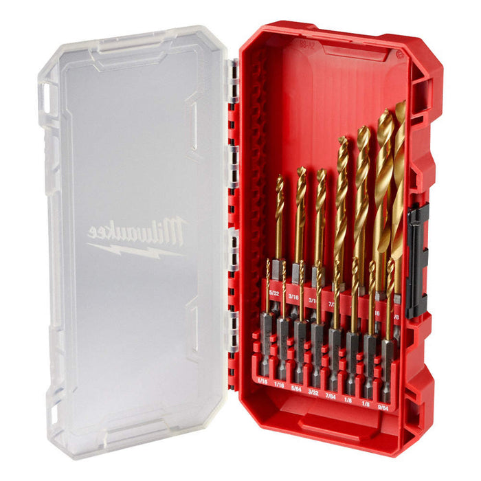 MILWAUKEE SET DE BROCAS DE TITANIO SHOCKWAVE RED HELIX 15 PZS