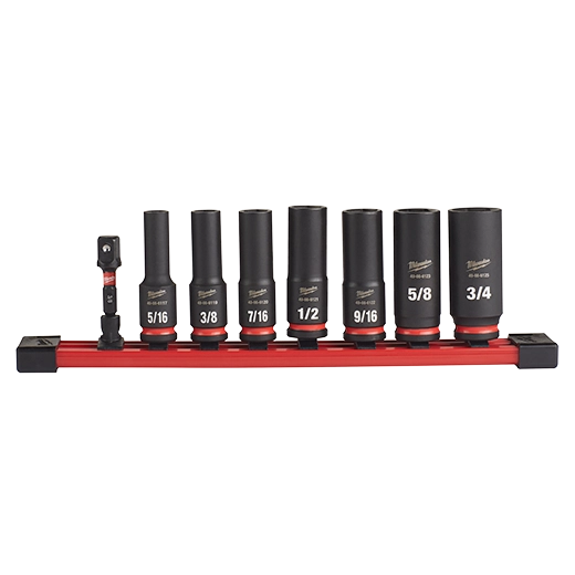 MILWAUKEE JUEGO DE RIELES DE ENCHUFE  DE 3/8 " 8PZ