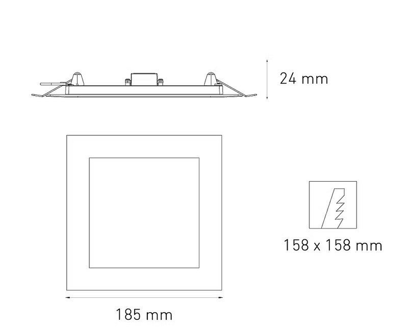 MAGG SQ 13 FLAT 100-240V 40K BC