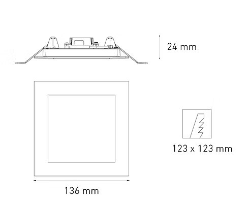 MAGG SQ 9 FLAT II STD 100-240V BFP 60K BC