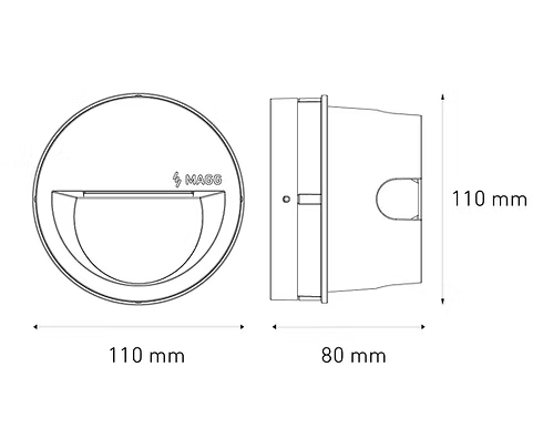 MAGG SW 20 AL 100-240V 4000K GR AC