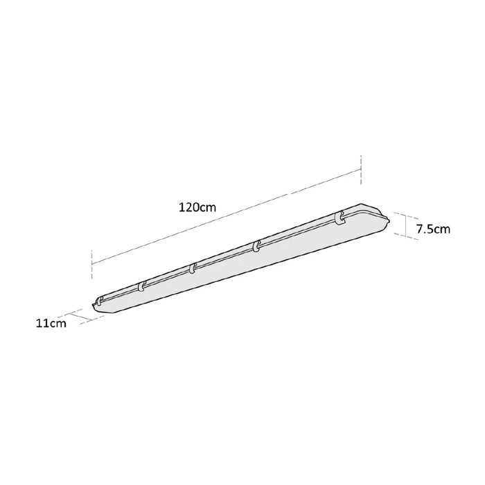 ESTEVEZ PARKING LED 120CM 36W LED LUZ NEUTRA INDUSTRIAL GRIS
