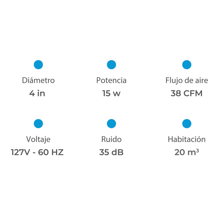 ESTEVEZ EXTRACTOR CUADRADO C/ SENSOR DE HUMEDAD