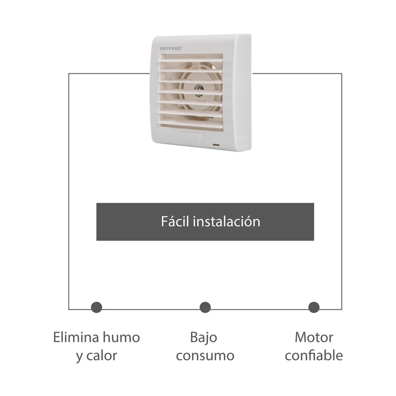 ESTEVEZ EXTRACTOR CUADRADO C/ SENSOR DE HUMEDAD