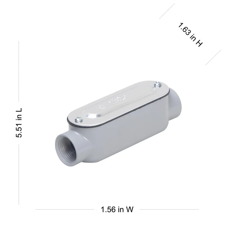 HUBBELL CONDULET DE PASO CON TAPA C 19mm (3/4")