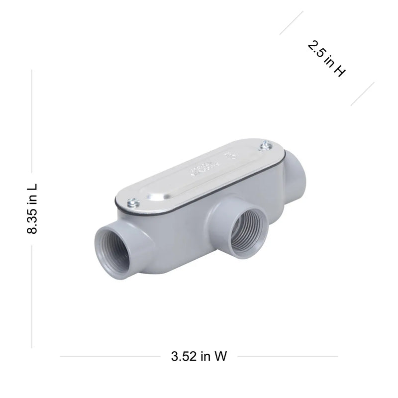 HUBBELL CONDULET T CON TAPA DE 1-1/4 (32mm)
