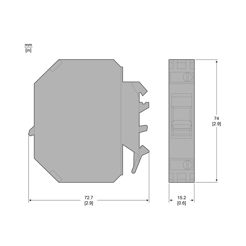 TELEMEC INT TERMOMAG P/RIEL 1P 3A C 230VAC 48VDC
