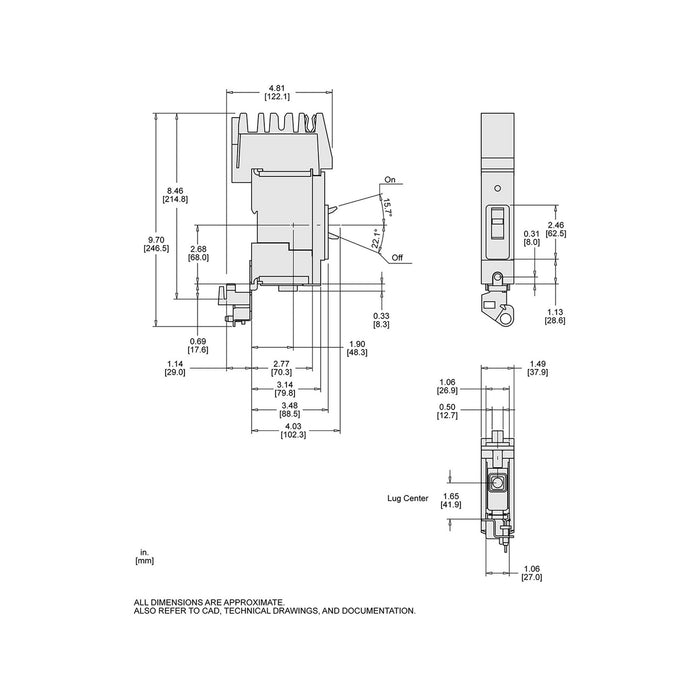 SQUARE D INT POWERPACT BD 18KA EN 480V 1P 20AMP I-LINE