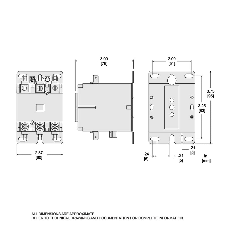 SQUARE D CONTACTOR P/DEFINIDO S/GABINETE