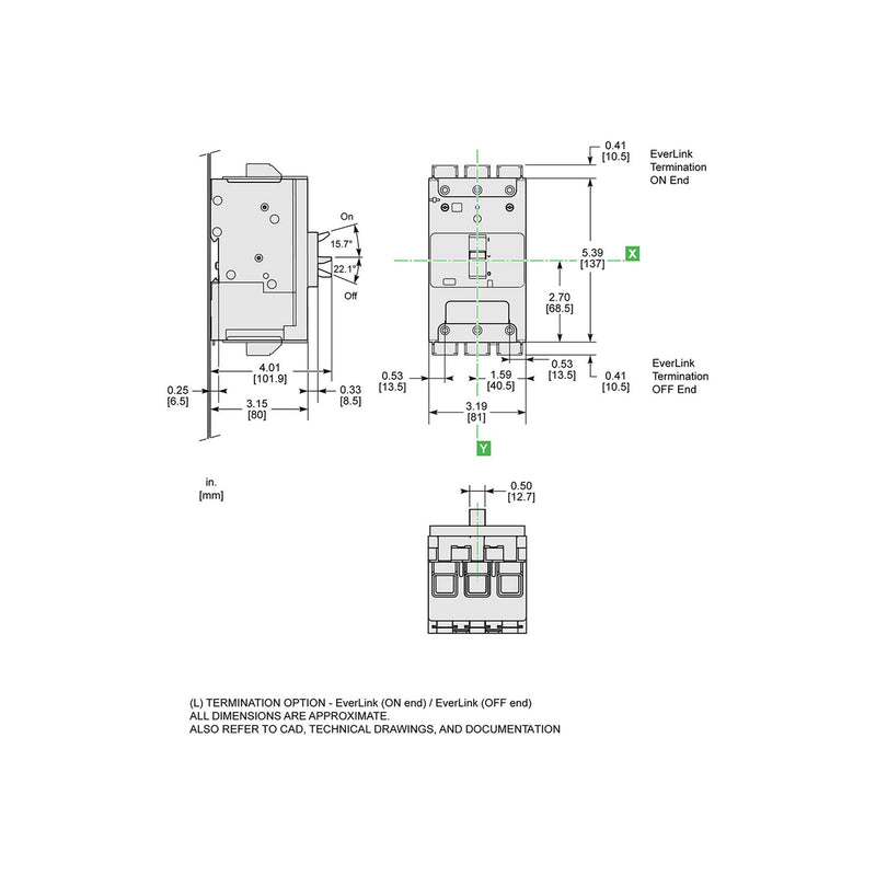 SQUARE-D POWERPACT BD 3P 100A UM EVERLIN MOLDED CASE CIRCUIT BRKR