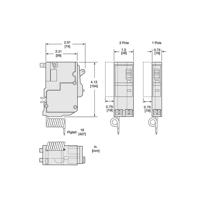 SQUARE D INT TERMOMAG 240VAC 10 KACI-240VCA GFI 2P
