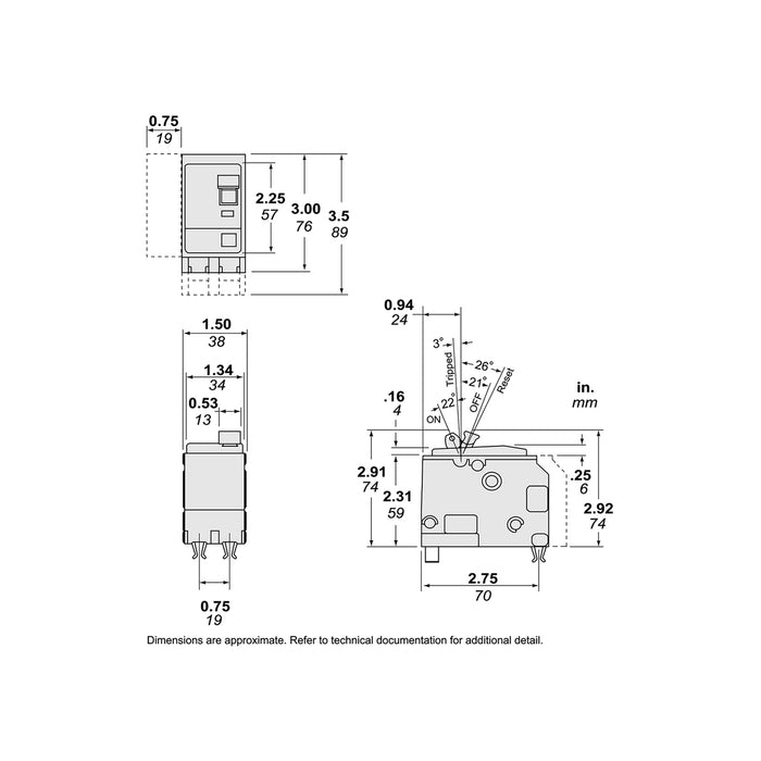 SQUARE D INT TERMOMAG QO ENCHUFAR 10 KACI-240V 2X80