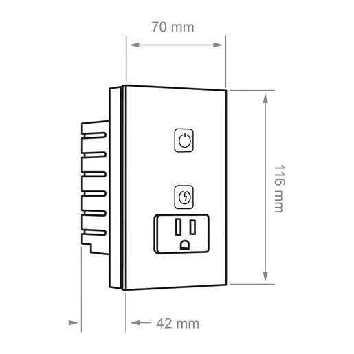 TECNOLITE SWITCH SMART 1C + SMART PLUG 16A BCO