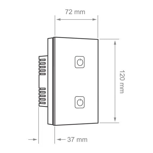 TECNOLITE APAGADOR INTELIGENTE WIFI 2 BOTONES TACTILES CALE NEUTR