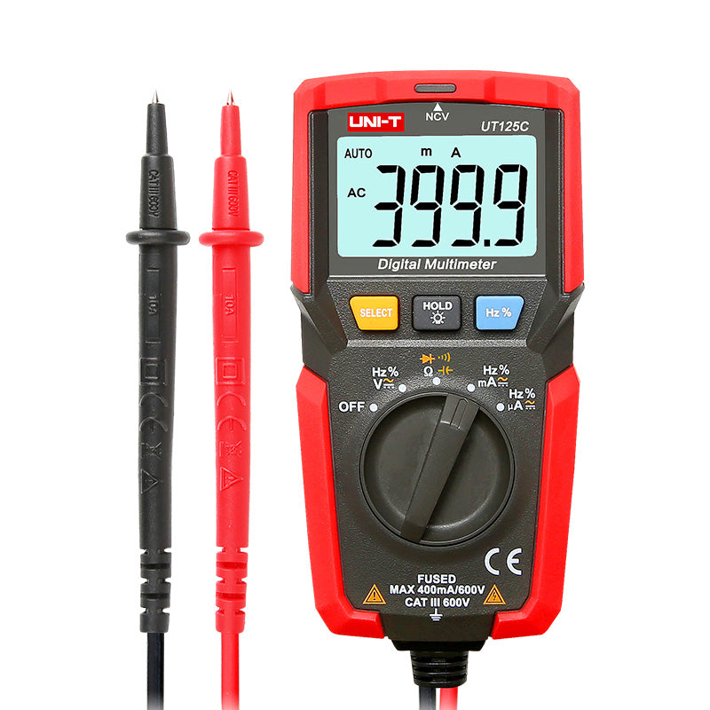 UNI-T MULTIMETRO DE BOLSILLO 600VDC/CA 400MA DC/CA CATIII 600V