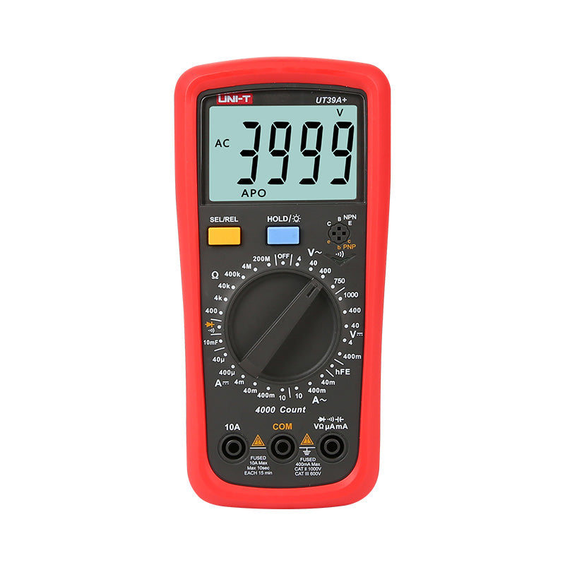 UNI-T MULTIMETRO DIGITAL 1000VDC 750VCA 10A DC/AC CATII 1000V/