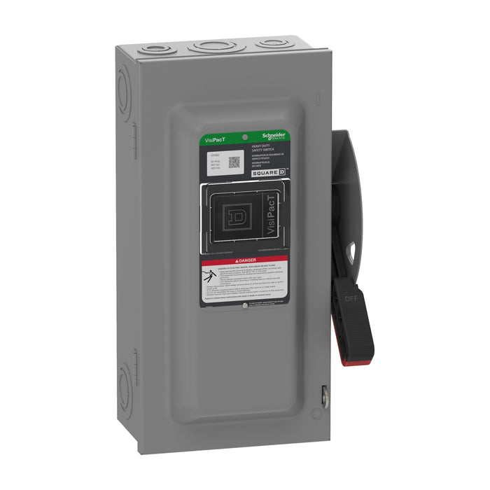 SQUARED INTERRUPTOR DE SEGURIDAD 3X60A 600VAC NEMA1 SERV PESADO