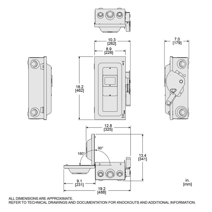 SQUARED INTERRUPTOR DE SEGURIDAD 3X60A 600VAC NEMA1 SERV PESADO