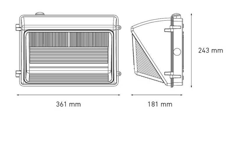 MAGG WALLPACK 95W 100-305V 60K GR AC