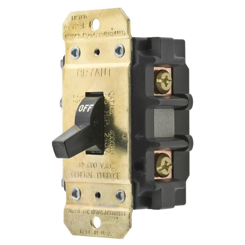 HUBBELL ARRANCADOR MANUAL 2P 40A 600V