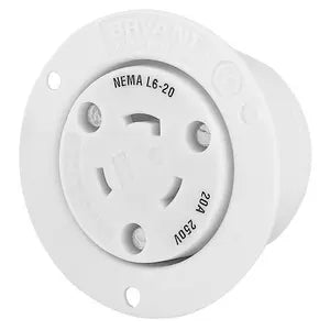 HUBBELL CONTACTO PARA EMPOTRAR 2P 3H 20A 250V
