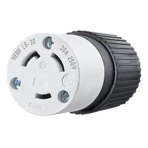 BRYANT LKG CONN 30A 250V L6-30R B/W 70630NC