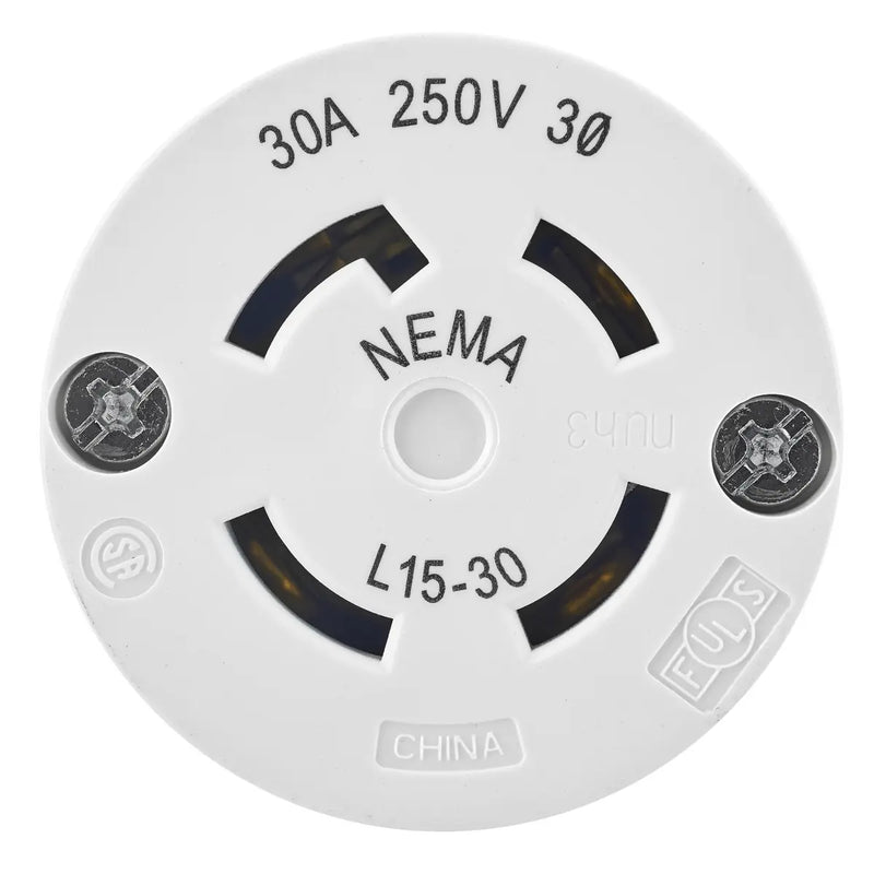 BRYANT LKG CONN 30A 3PH 250V L15-30R B/W 71530NC
