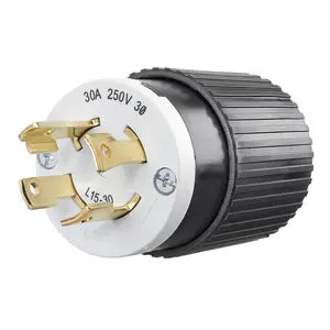 BRYANT LKG PLUG 30A 3PH 250V L15-30P B/W 71530NP
