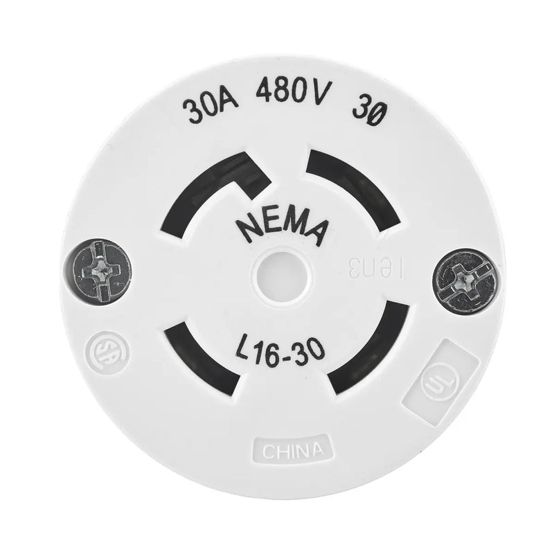 BRYANT LKG CONN 30A 3PH 480V L16-30R B/W 71630NC