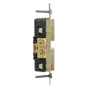 HUBBELL RCEPT. DUPLEX SB COM GRD 15A 125V B/S IV
