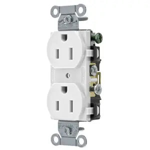 HUBBELL RECEPTACULO DUPLEX 15A 125V 2P3H BLANCO