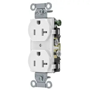 HUBBELL RECEPTACULO DUPLEX 20A 125V 2P3H BLANCO
