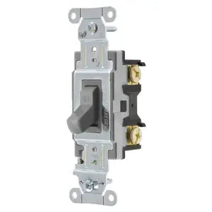 HUBBELL Interruptor De Palanca 1P 20A 120/277V Gris SKU: CS120GY