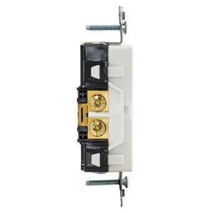 HUBBELL TAMP RES DECO FACE NL 5-15R WH