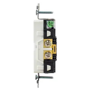 HUBBELL TAMP RES DECO FACE NL 5-15R WH