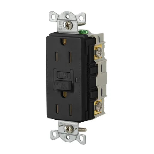 HUBBELL RECEPTACULO PRUEBA ATM GFCI 15A 125V 2P 3CABLES 5-15R NEG