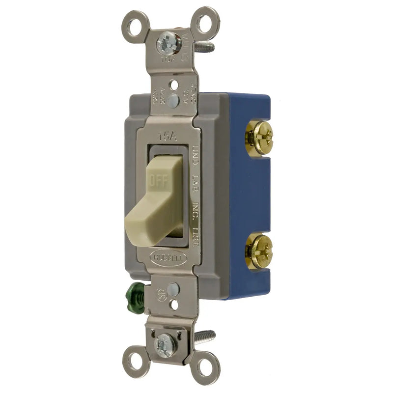 HUBBELL INT TGL INDUSTRIAL 2P 15AMP 120/277V MARFIL