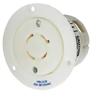 HUBBELL LKG FLG-RCPT 20A 277/480V L22-20R WH