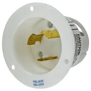 HUBBELL CLAVIJA T LOCK BRID P/PANEL 2P 3H 30A 250V