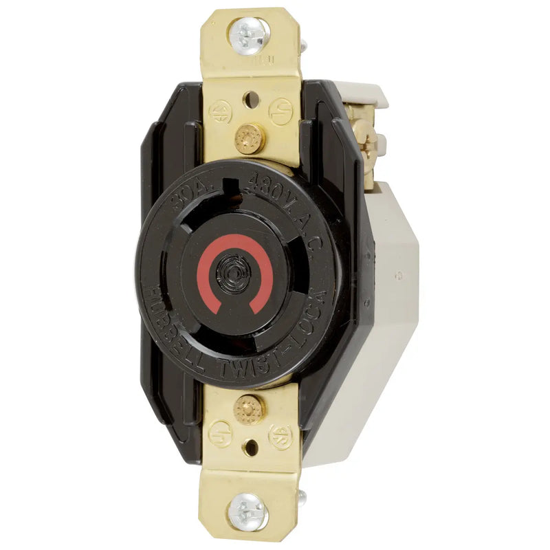 HUBBELL RECEPTACULO T LOCK INSULGRIP 2P 3H 30AMPS 480V