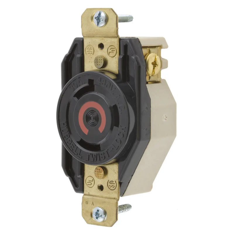 HUBBELL RECEPTACULO T LOCK INSULGRIP 2P 3H 30AMPS 480V